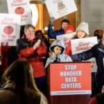 Christian speaking at No Data Center Rally