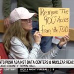 Protest sign at Goochland TOD meeting