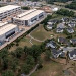houses next to data centers