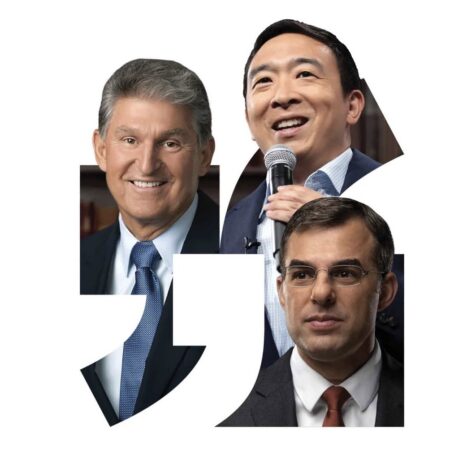 Joe Manchin, Andrew Yang, Justin Amash