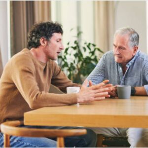 Father and Son talking